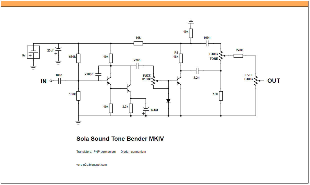 Sola Sound Tone Bender MKIV schematic 46105b721cb9