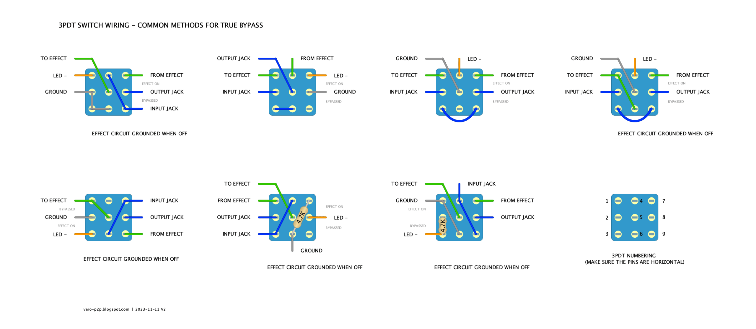 Switch wiring 3PDT true bypass options e26666048d1c
