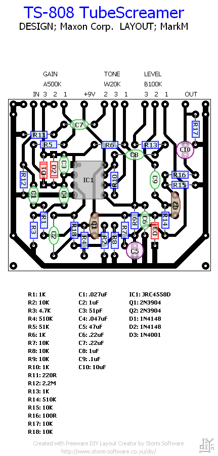 TS808 TubeScreamer LAYOUT 5036664e8ace