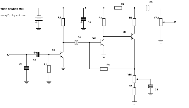 Tone bender MK II component table schematic Tone bender MK II component table schematic