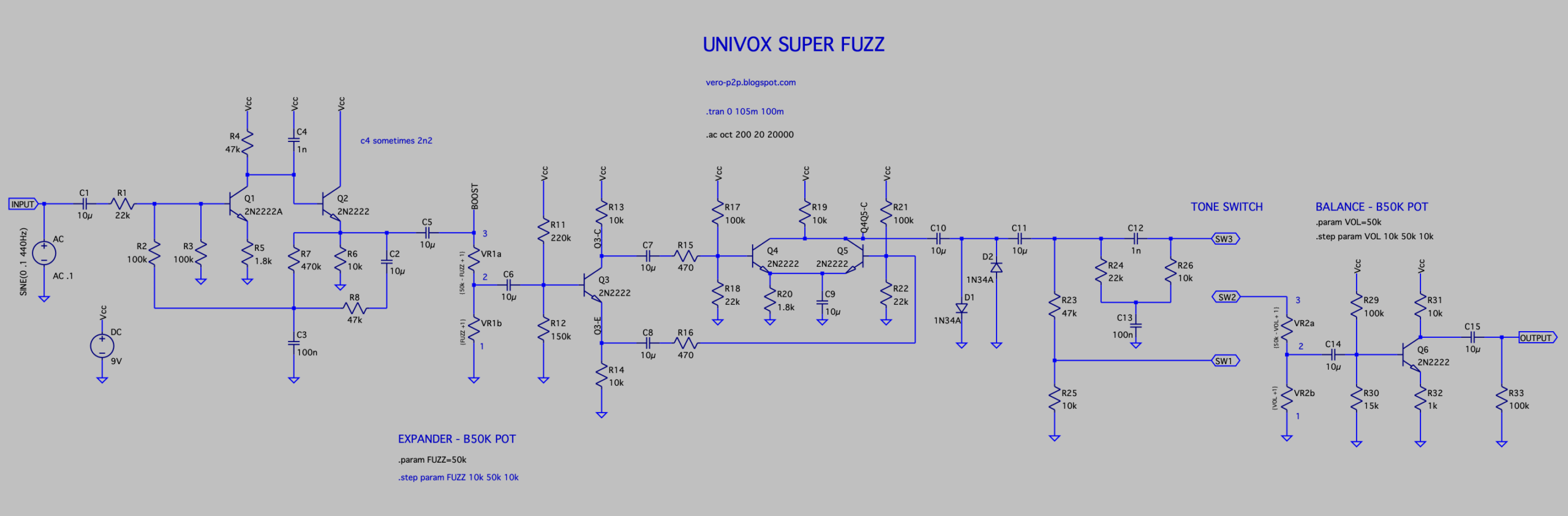 UNIVOX Super Fuzz schematic 4add7a761b7a