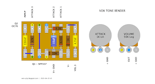 VOX TONE BENDER - TAG BOARD LAYOUT VOX TONE BENDER - TAG BOARD LAYOUT