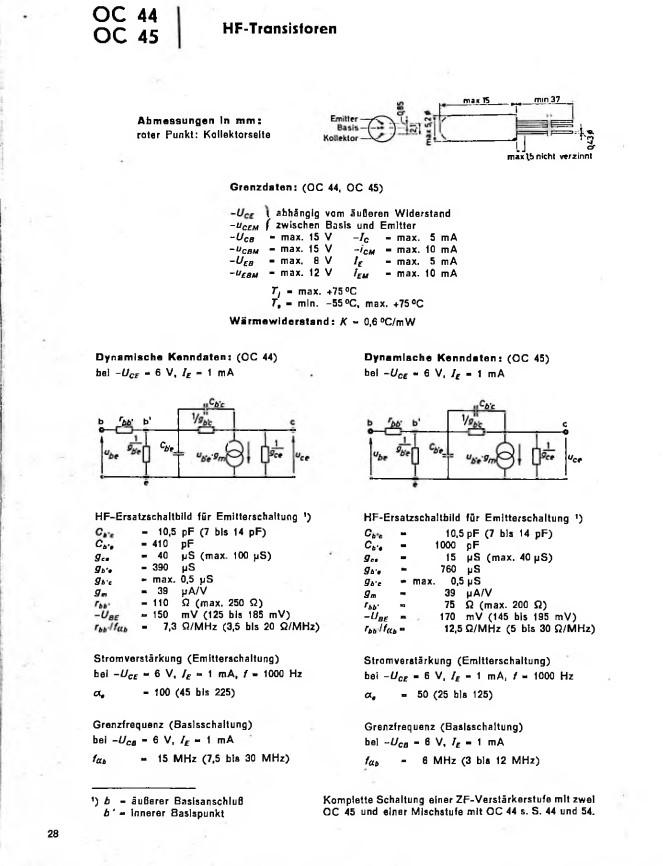 Valvo OC44 OC45 datasheet d096c7842994