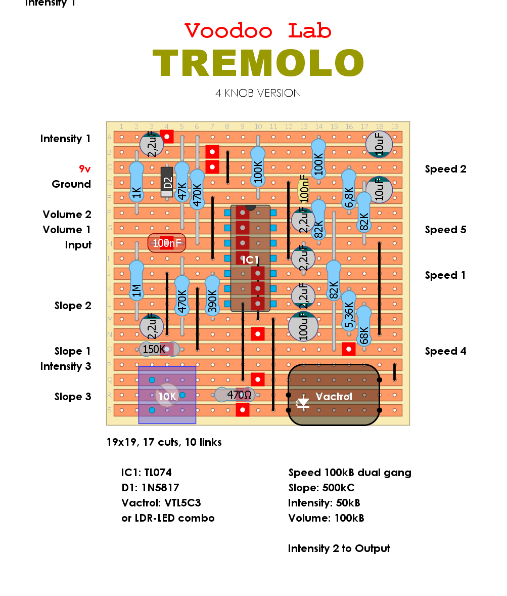 Voodoo Lab Tremolo 4 knob f16e9ec72678