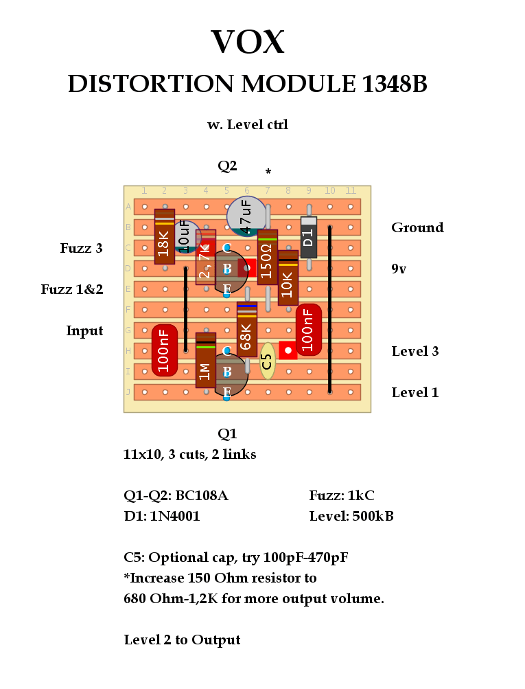 Vox Distortion Module 1348B d8a5d55dea4f