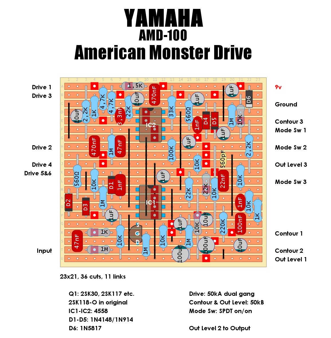 Yamaha AMD100 American Monster Drive 46a49761189f