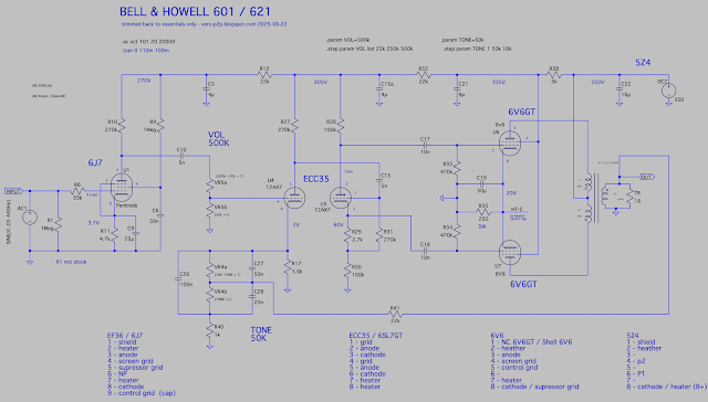 Bell & Howell model 621 vintage projector amplifier - modded for guitar