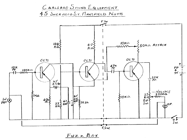 CARLSBRO FUZZ BOX SCHEMATIC - 60s FUZZ CARLSBRO FUZZ BOX SCHEMATIC - 60s FUZZ