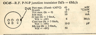 MULLARD OC45 DATASHEET / PINOUT