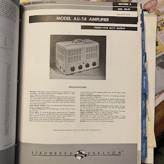 STROMBERG CARLSON: AU-58 Valve Amplifier STROMBERG CARLSON: AU-58 Valve Amplifier